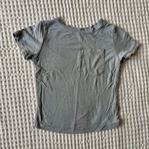 Kyte Baby Bamboo Gray Blue Short-Sleeve Toddler Pocket Tee: 12-18M
